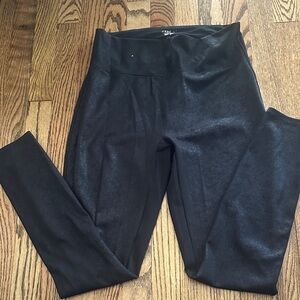 Spanx Black Shiny Leggings